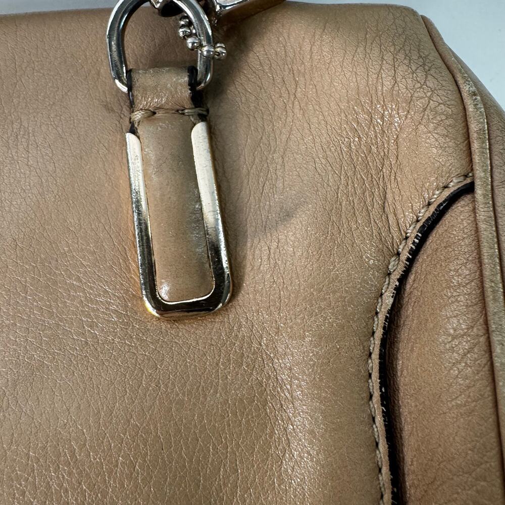 Coach Madison 25169 East West Front Flap Turnlock Satchel Camel & Pink (READ) - Picture 10 of 16